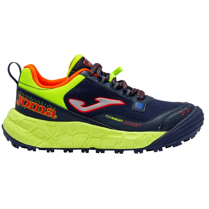 Pantofi alergare copii, Joma, Adventure JR, JADVW2203, Textil, Bleumarin/Galben fluorescent, 31 EU