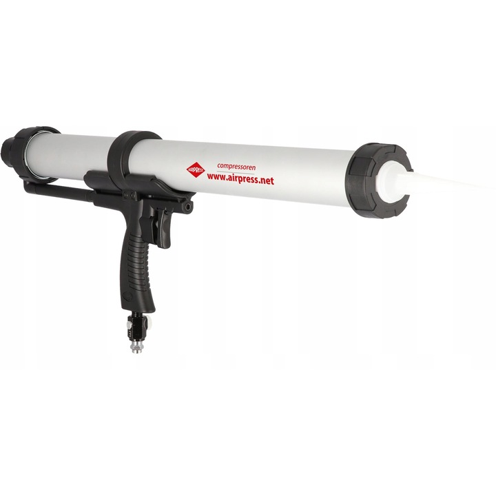 Pistol de stoarcere pneumatic pentru mase de 600 ml, Alb/Negru