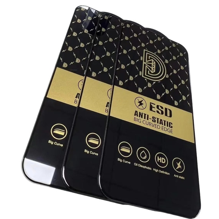 Set 3 Folii de Sticla cu Adeziv Antistatic 270 AB Compatibila Iphone 14 Pro