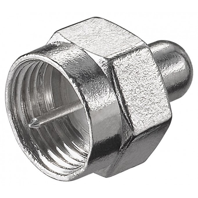 Mufa F terminal 75 Ohm zinc, set 10 bucati, Goobay - eMAG.ro