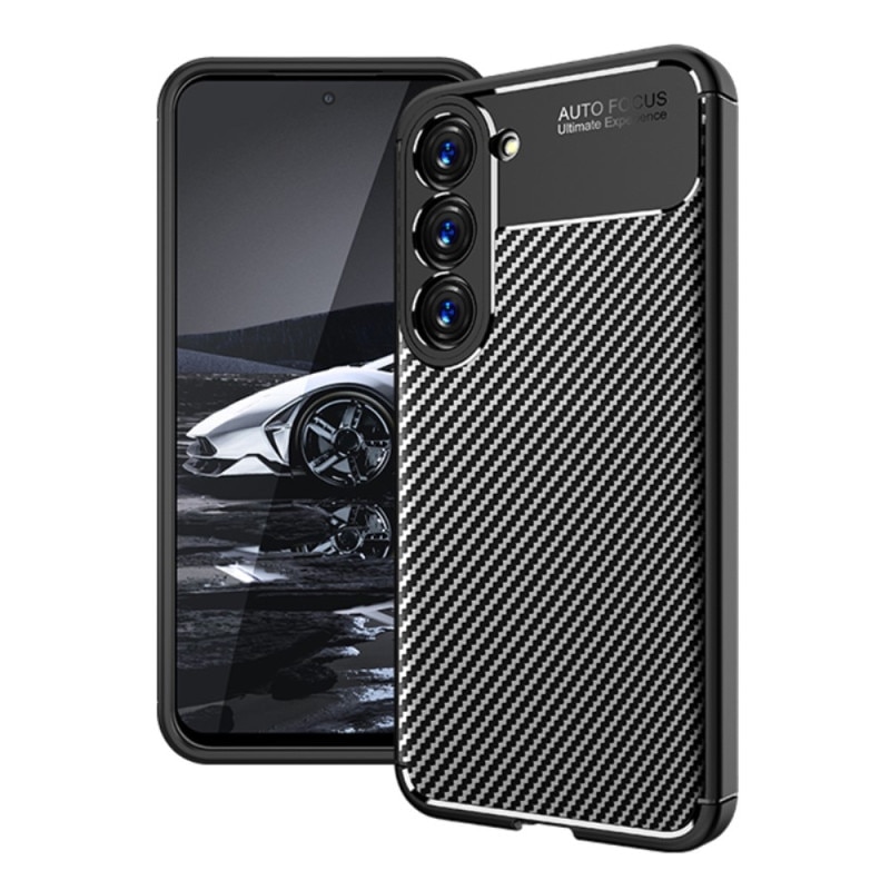 Husa de silicon TPU compatibila cu Samsung Galaxy S24 Plus, Carbon Design Autofocus, Ultra Protect, Anti-Soc / Negru