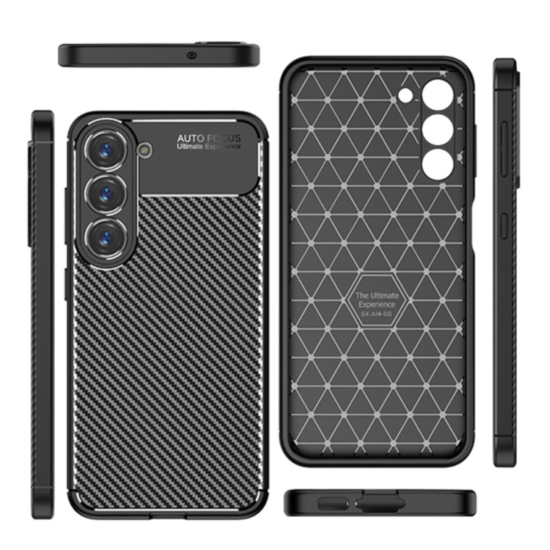 Husa de silicon TPU compatibila cu Samsung Galaxy S24 Plus, Carbon Design Autofocus, Ultra Protect, Anti-Soc / Negru