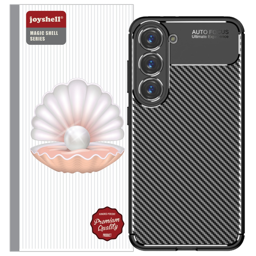 Husa de silicon TPU compatibila cu Samsung Galaxy S24 Plus, Carbon Design Autofocus, Ultra Protect, Anti-Soc / Negru