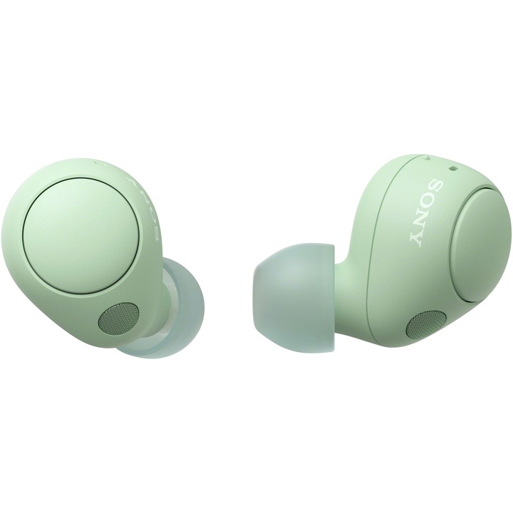 Аудио слушалки In-Ear Sony WF-C700NB, True Wireless, Noise Canceling, Bluetooth, Микрофон, Multipoint connection, Бързо сдвояване, IPX4, Живот на батерията 20 ч , Зелен