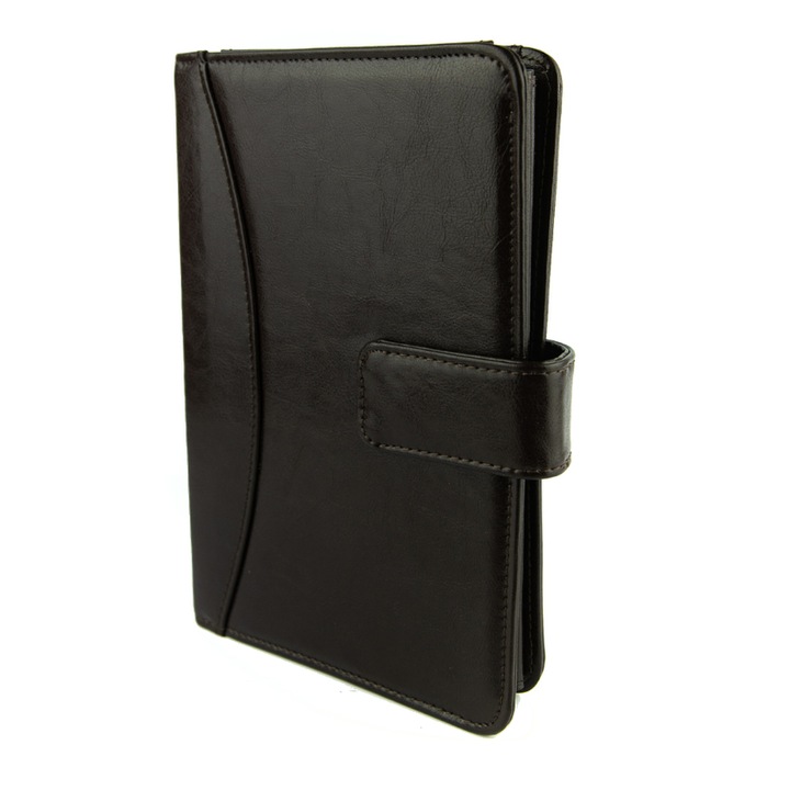 Sztetoszkóp tok, Franczesko, Természetes bőr, 18 X 28 X 5 cm, Fekete