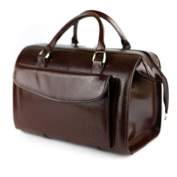 Kis orvosi táska, Franczesko, Természetes bőr, 30,5 x 20 x 16 cm, Barna