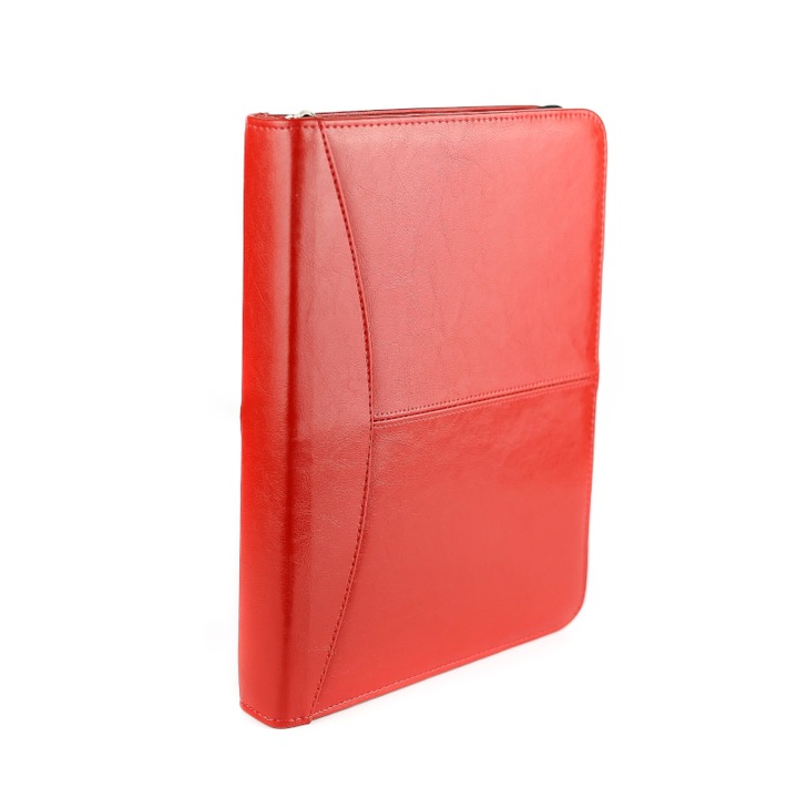 Férfi aktatáska, Franczesko, Természetes bőr, Piros