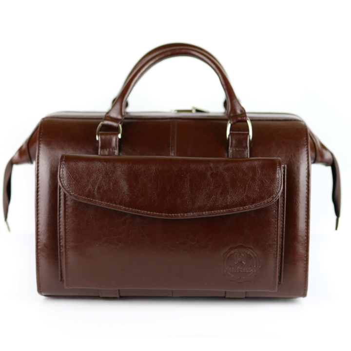 Kis orvosi táska, Franczesko, Természetes bőr, 30,5 x 20 x 16 cm, Barna