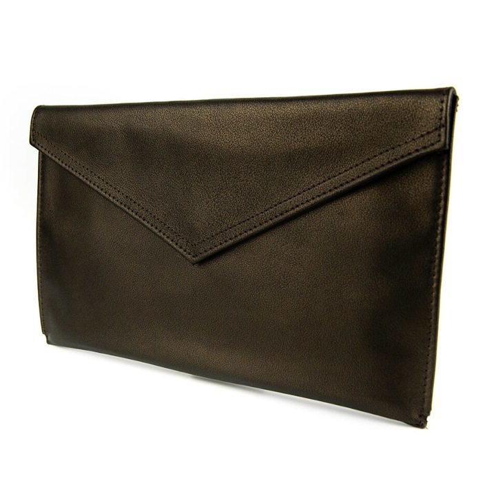 Geanta Clutch dama, Franczesko, Piele naturala, Maro