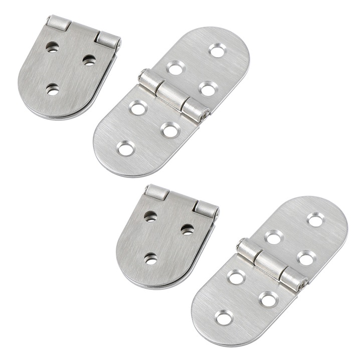 Balamale de masa pliabile, Aliaj, Argintiu, 4 buc