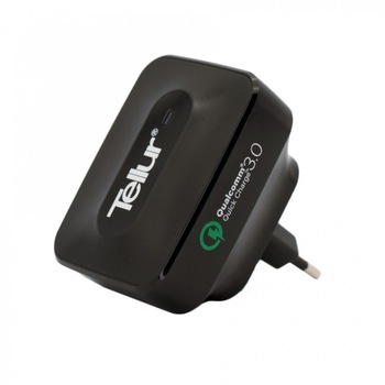 Incarcator retea Tellur, Quick Charge 3.0, 3xUSB, 5A, Negru Incarcator retea Tellur, Quick Charge 3.0, 3xUSB, 5A, Negru