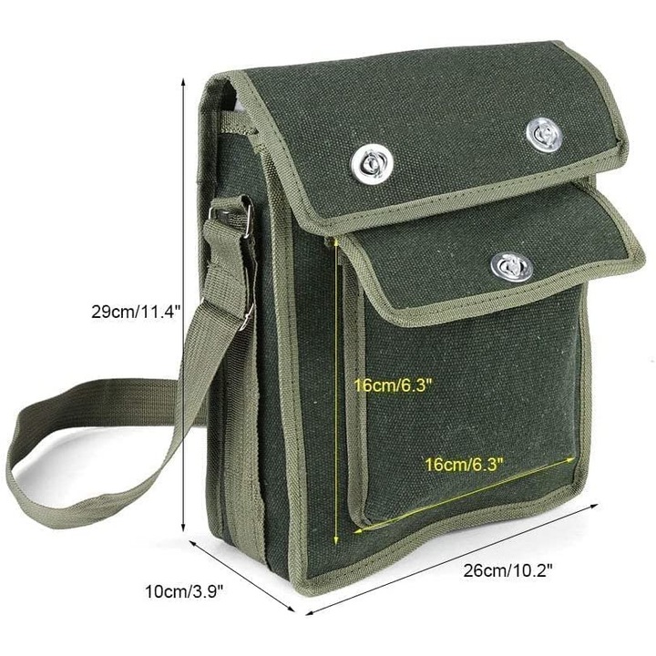 Geanta pentru scule, Textil, 26 x 29 x 10 cm, Verde
