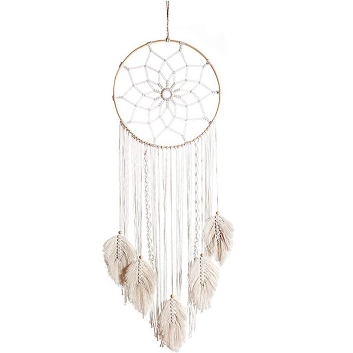 Dream catcher, Bumbac, 30x93 cm, Bej