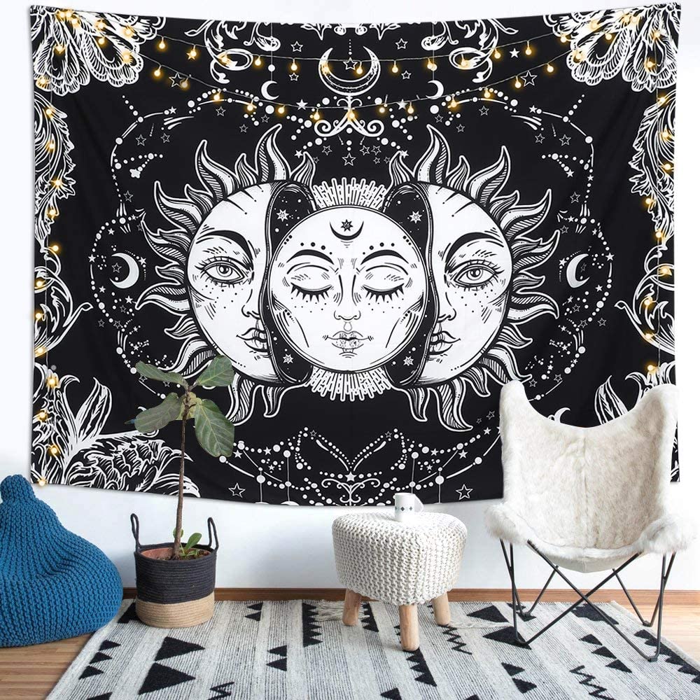 Carpeta De Perete Poliester 1 Buc 130 X150 Cm Alb Negru EMAG ro Carpeta De Perete Poliester 1 Buc 130 X150 Cm Alb Negru EMAG ro