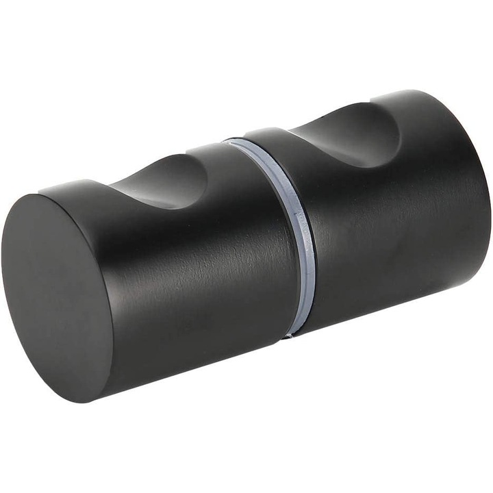 Maner pentru usi de sticla, Inox, 30x30 mm, Negru