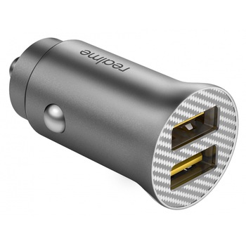Incarcator Auto Realme, Dart, Quick Charge, 33W, 2 X USB, Negru