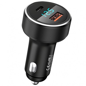 Incarcator Auto Remax, RCC215, 1 X USB - 1 X USB Type-C, Quick Charge, 58.5W, Afisaj Led, Negru