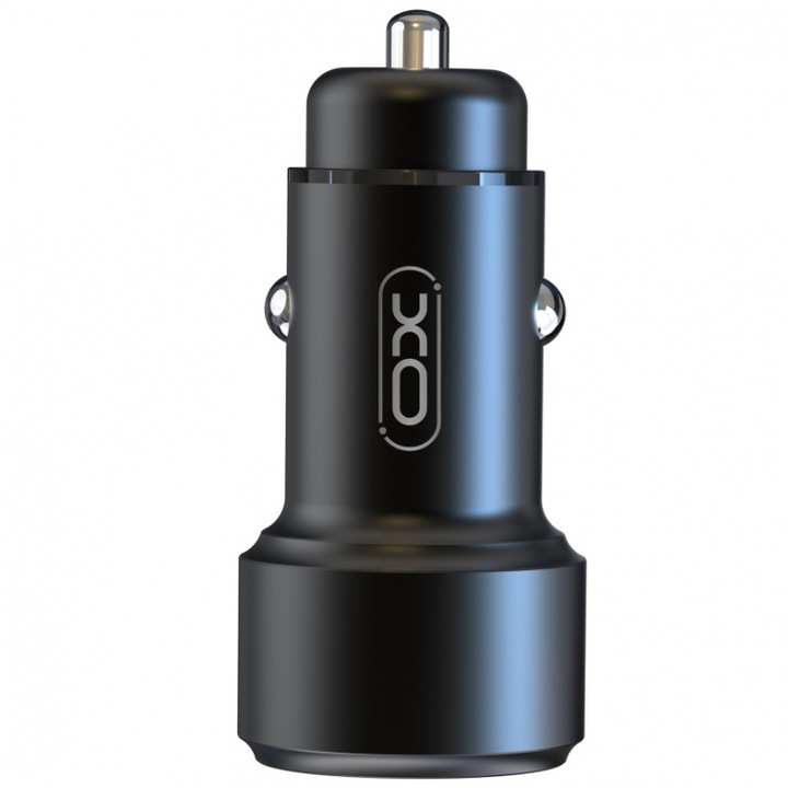 Зарядно за кола XO Design, CC42, бързо зареждане, 38 W, 1 X USB - 1 X USB Type-C, черно