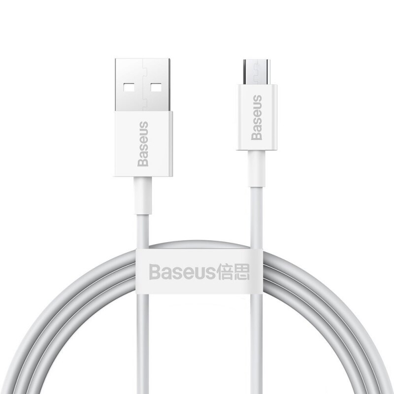 Cablu Date si Incarcare Baseus, Superior Series CAMYS-02, USB la MicroUSB, 1m, 2A, Alb