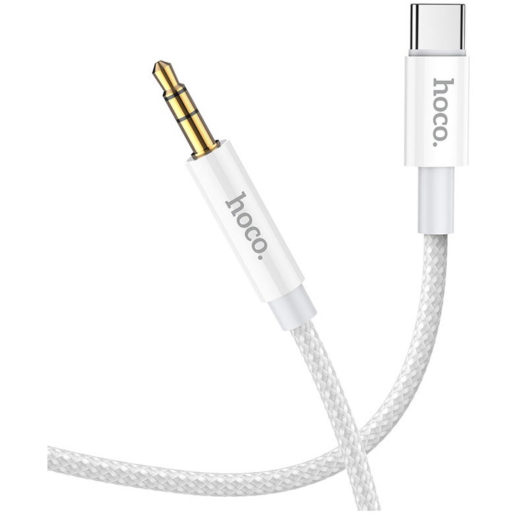 HOCO audiokábel, UPA19, USB Type C-3,5 mm, 1m, ezüst