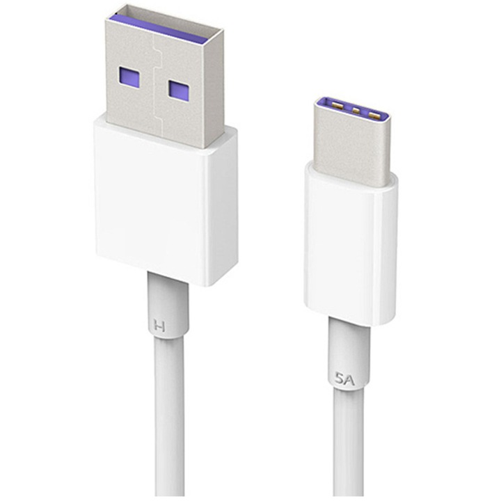 Cablu de date Huawei, AP71 HL1289, USB la USB Type-C, Alb