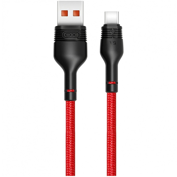 XO Design Data and Charging Cable, NB55, USB към USB Type-C, 5A, 1m, Червен
