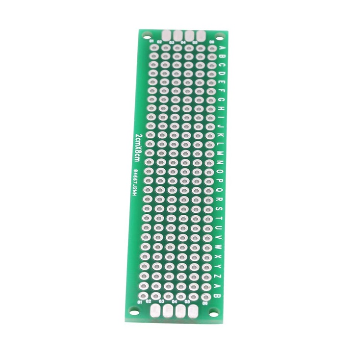 Placă de test universală 2×8 cm, placă PCB prototip, pas 02.54mm