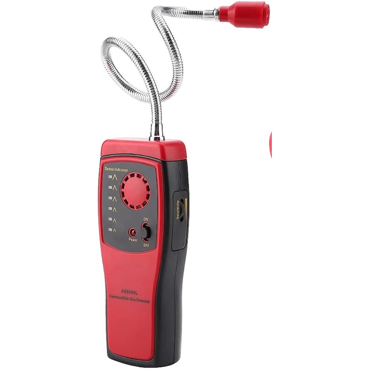 Dispozitiv pentru detectarea scurgerilor de gaze, 3 X AA, 156 × 66 × 31mm, Rosu