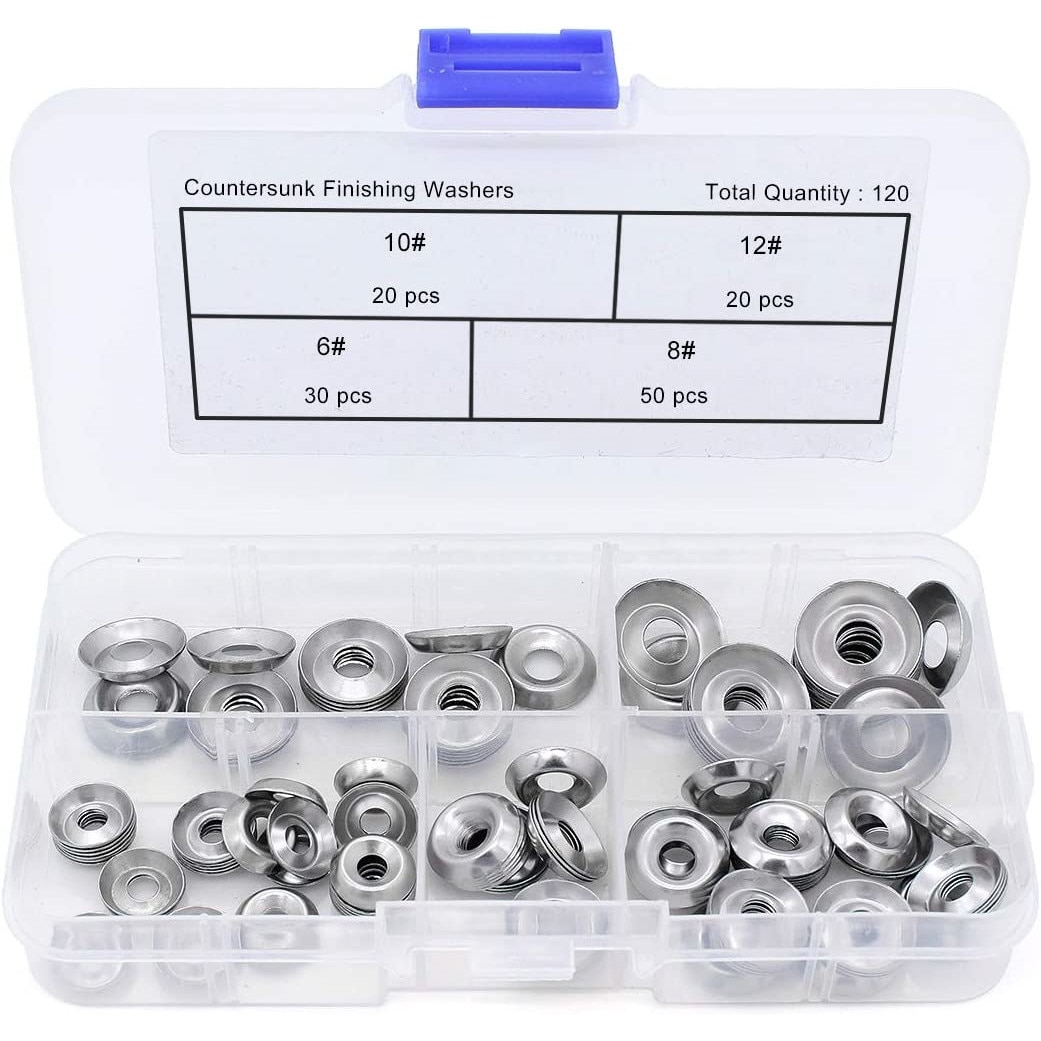 Set 120 bucati saibe cu cap inecat pentru suruburi cu cap cilindric si