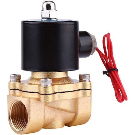 Electrovalva normal inchisa, Zinc/Alama, 220 V, 3/4 inch, Negru/Auriu