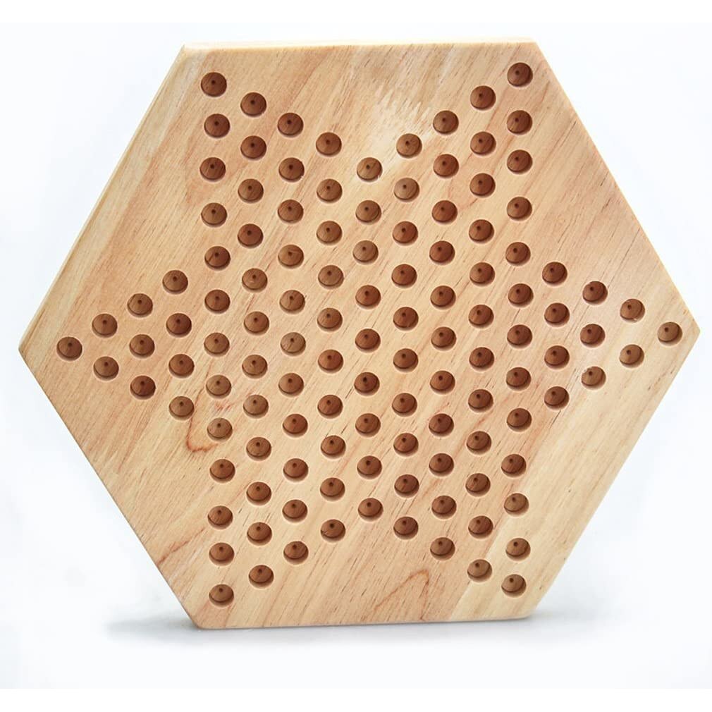 Set de jocuri traditionale chinezesti, Dame, Lemn, Hexagon de