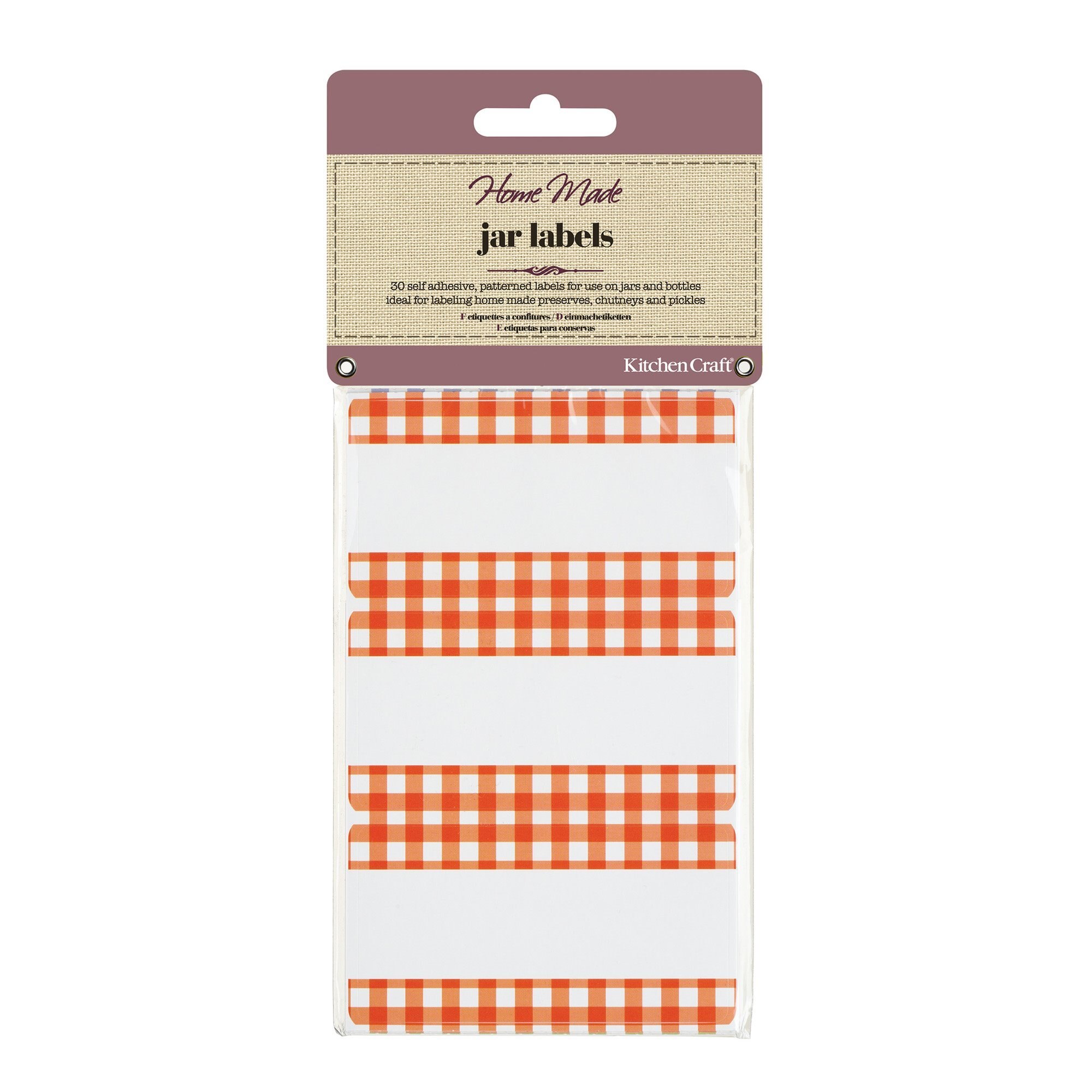 Set 30 etichete borcane, model patratele - Kitchen Craft