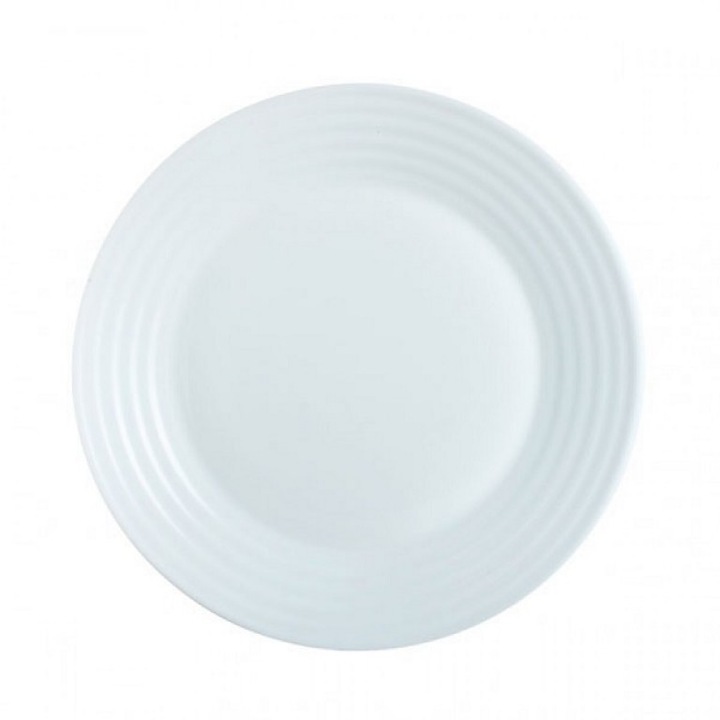 Farfurie intinsa Harena Luminarc, Sticla, Alb, Diametru 19 cm