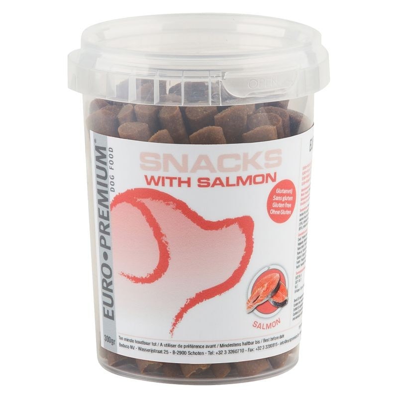 Recompense pentru caini, EURO-PREMIUM Snacks cu somon, 300 gr