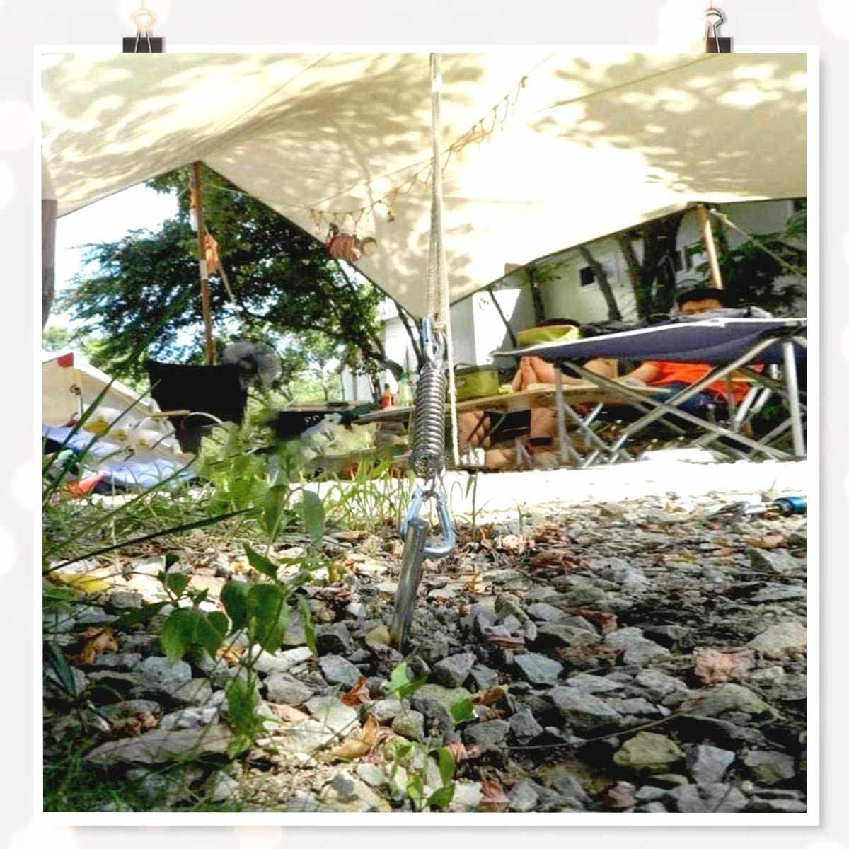 Set 5 carabine pentru fixare paravan/cort, Otel, Argintiu - eMAG.ro