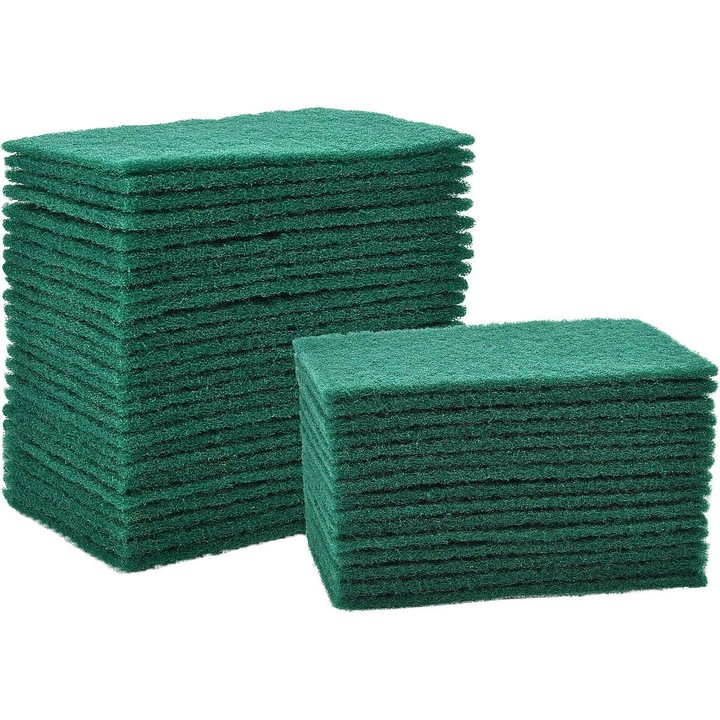 Set 40 bureti abrazivi, Nylon, 15x10x0.9 cm, Verde