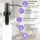 Dozator Sapun pentru Chiuveta ZEQAS, Incorporat in Blat sau Chiuveta, Dispenser Detergent Lichid Bucatarie, Cap din Otel Inoxidabil, Rezervor Mare, Negru