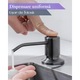 Dozator Sapun pentru Chiuveta ZEQAS, Incorporat in Blat sau Chiuveta, Dispenser Detergent Lichid Bucatarie, Cap din Otel Inoxidabil, Rezervor Mare, Negru