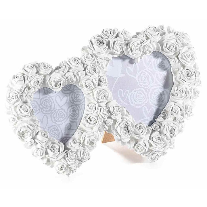 Rama foto de masa polirasina alba 24x15 cm