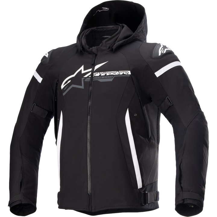 Водоустойчиво текстилно яке Alpinestars, черно/бяло, 50/M