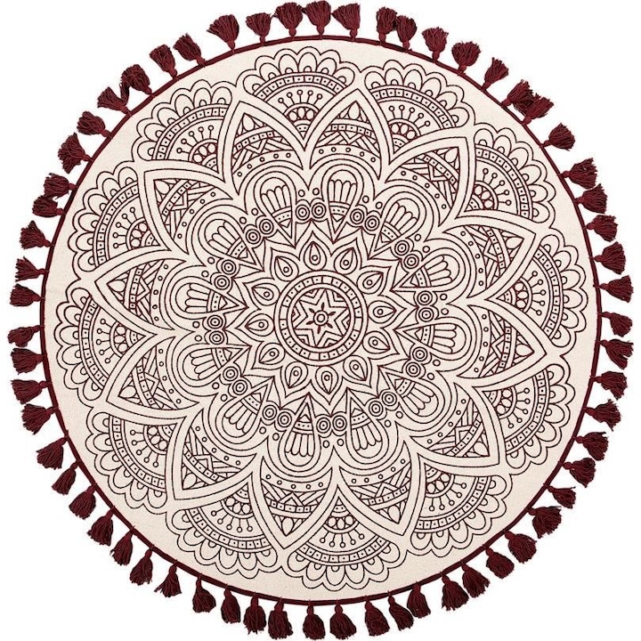 Covor Beliani 177188, 120x120 cm, Crem