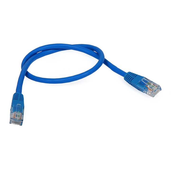 UTP patchcord hálózati kábel 0,5 m, kék