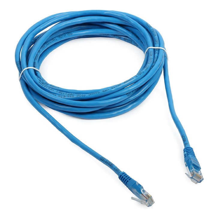 Cablu retea patchcord UTP Cat.6 5m, albastru