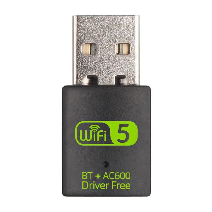 Adaptor USB WiFi Bluetooth 600Mbps, Negru