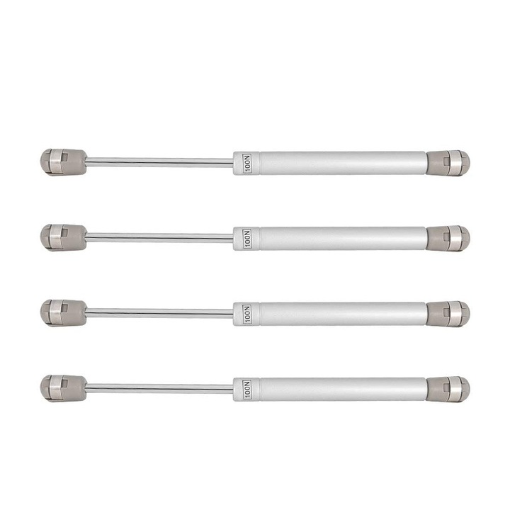 Set 4 Brate de ridicare a usii dulapului, Hidraulic, 27cm x 9,2 cm, Argintiu