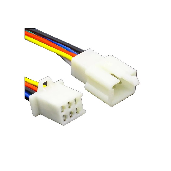 Cablu conector auto cu 6 fire, clema de prindere, 25 cm, Multicolor AXT-BBL7924