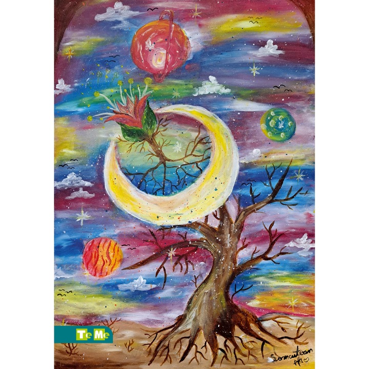 Caiet TeMe studentesc premium, A4, eco-friendly, coperta brosata, 80 file, cusut, matematica, copac