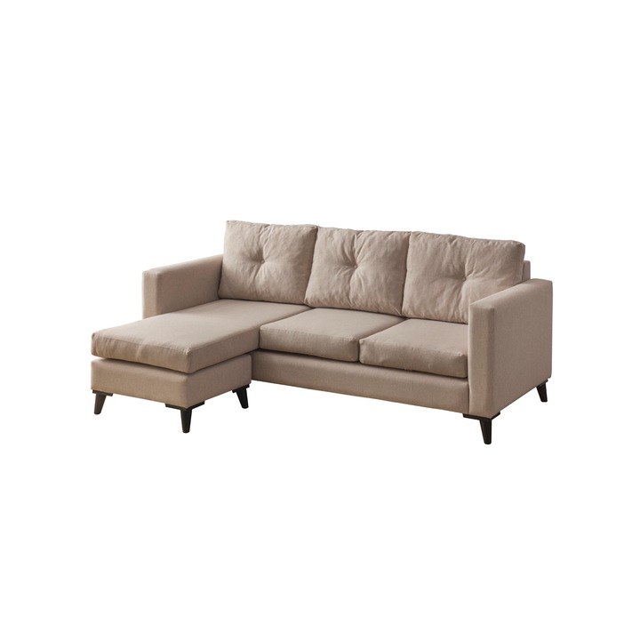 Coltar Romeo Casafun, stofa textil,, 200 x 115 x 70 cm Crem