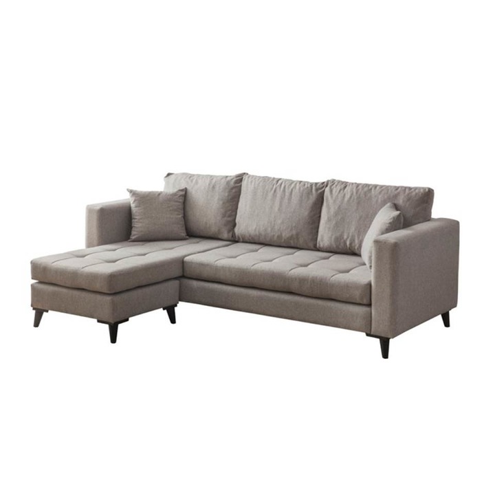 Coltar Mardan Casafun, stofa textil, 230 x 135 cm x 70 cm, Crem deschis