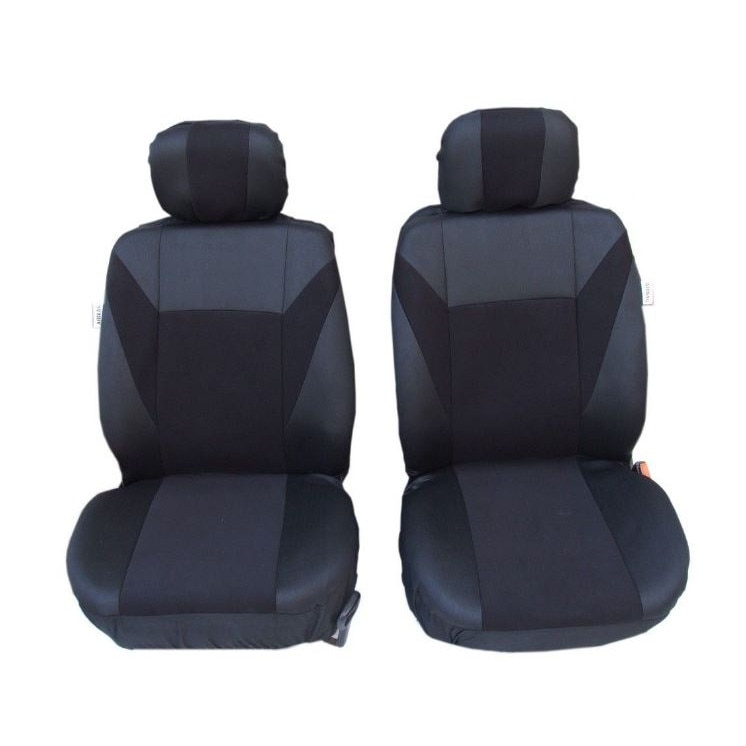 Set huse scaune auto fata universale Flexzon, negru, 1+1